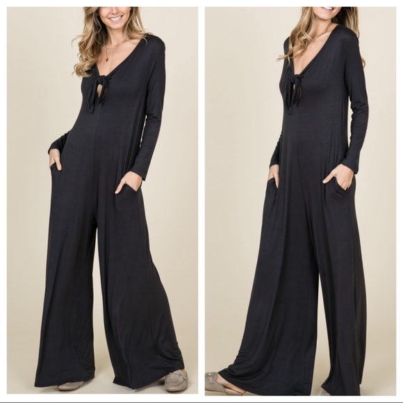 Pants - ✨LAST ONE ✨Wide leg side pocket jumpsuit